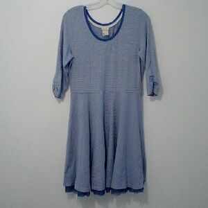 Matilda Jane blue white striped shirt dress